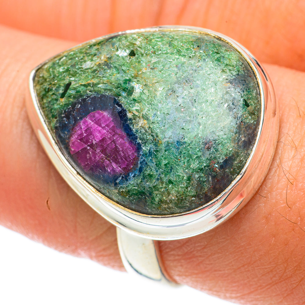 Ruby Fuchsite Rings handcrafted by Anasilvercos - RING64503