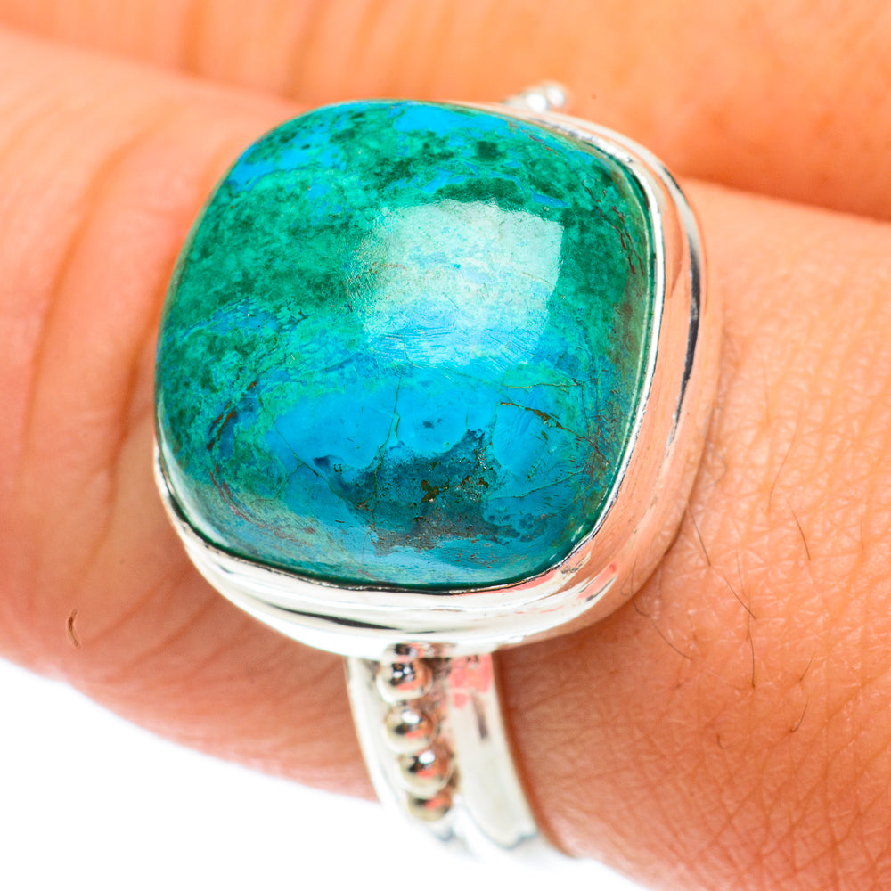 Chrysocolla Rings handcrafted by Anasilvercos - RING64513