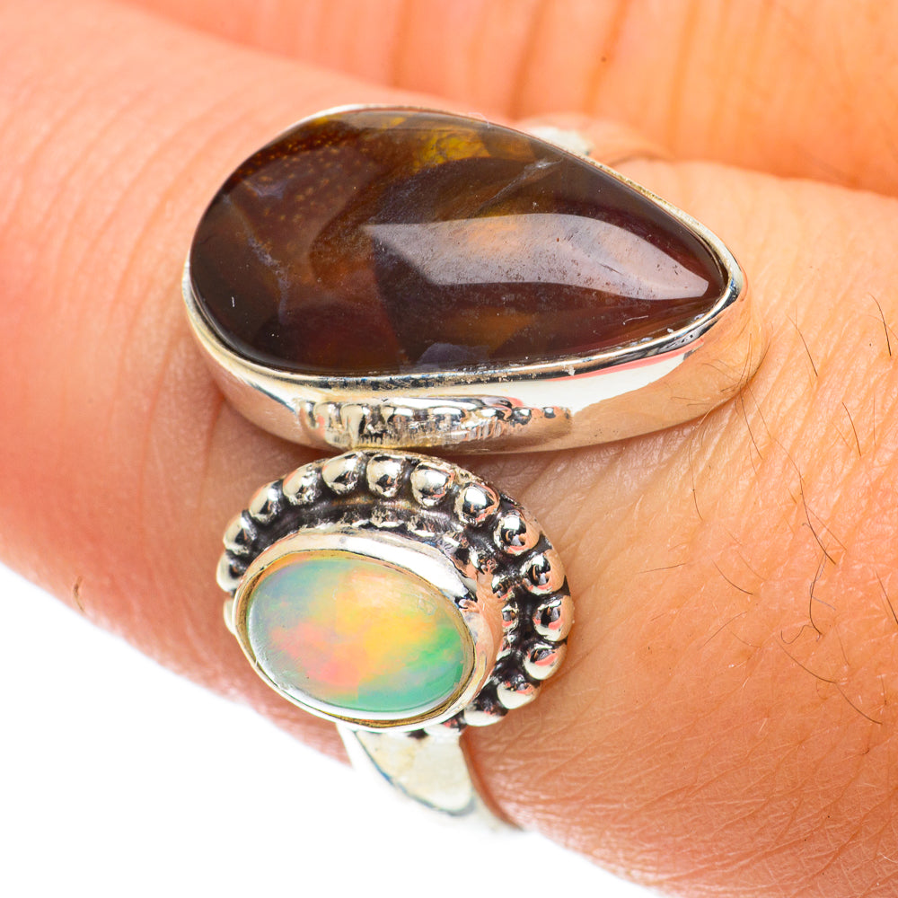 Mexican Fire Agate Rings handcrafted by Anasilvercos - RING64515