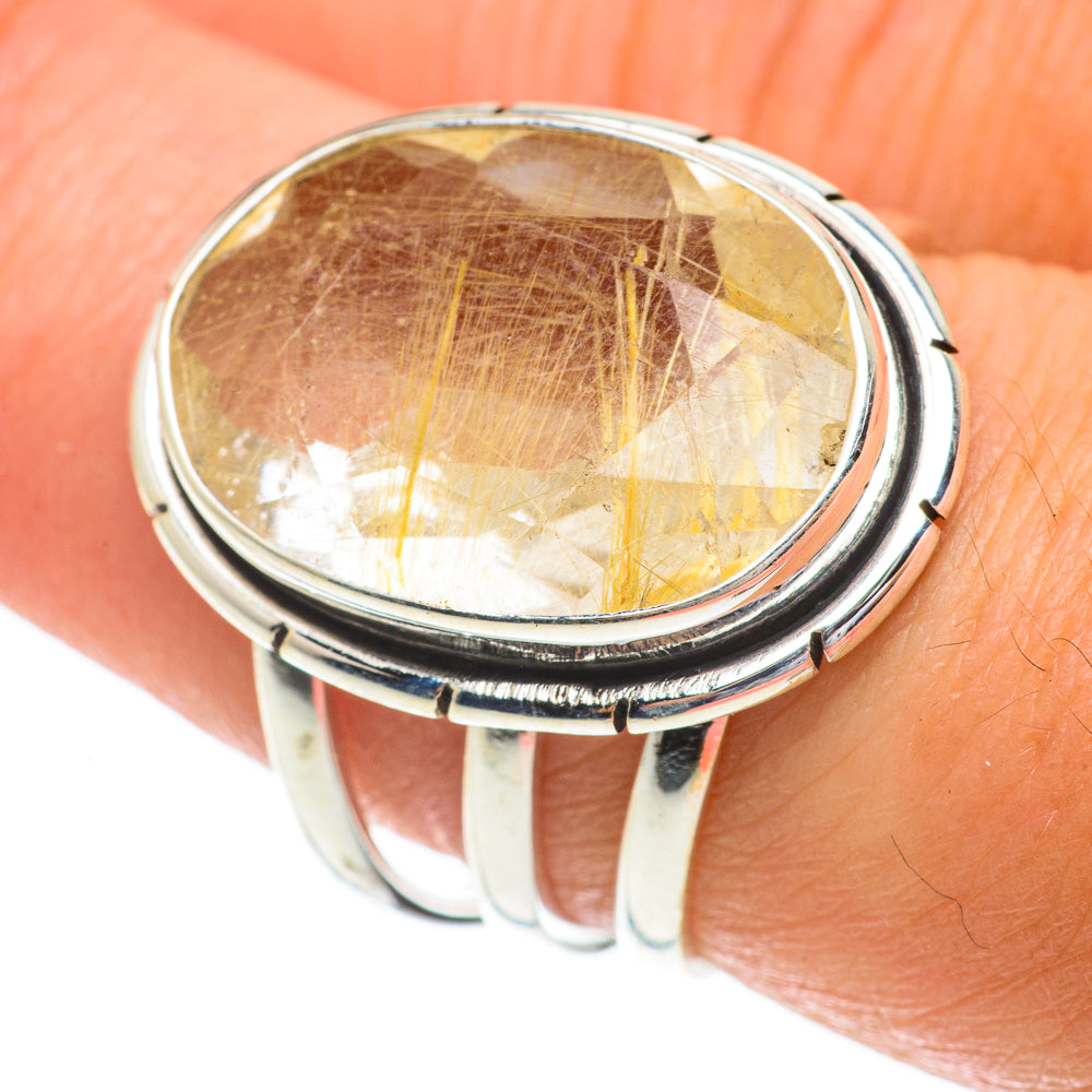 Rutilated Quartz Rings handcrafted by Anasilvercos - RING64529