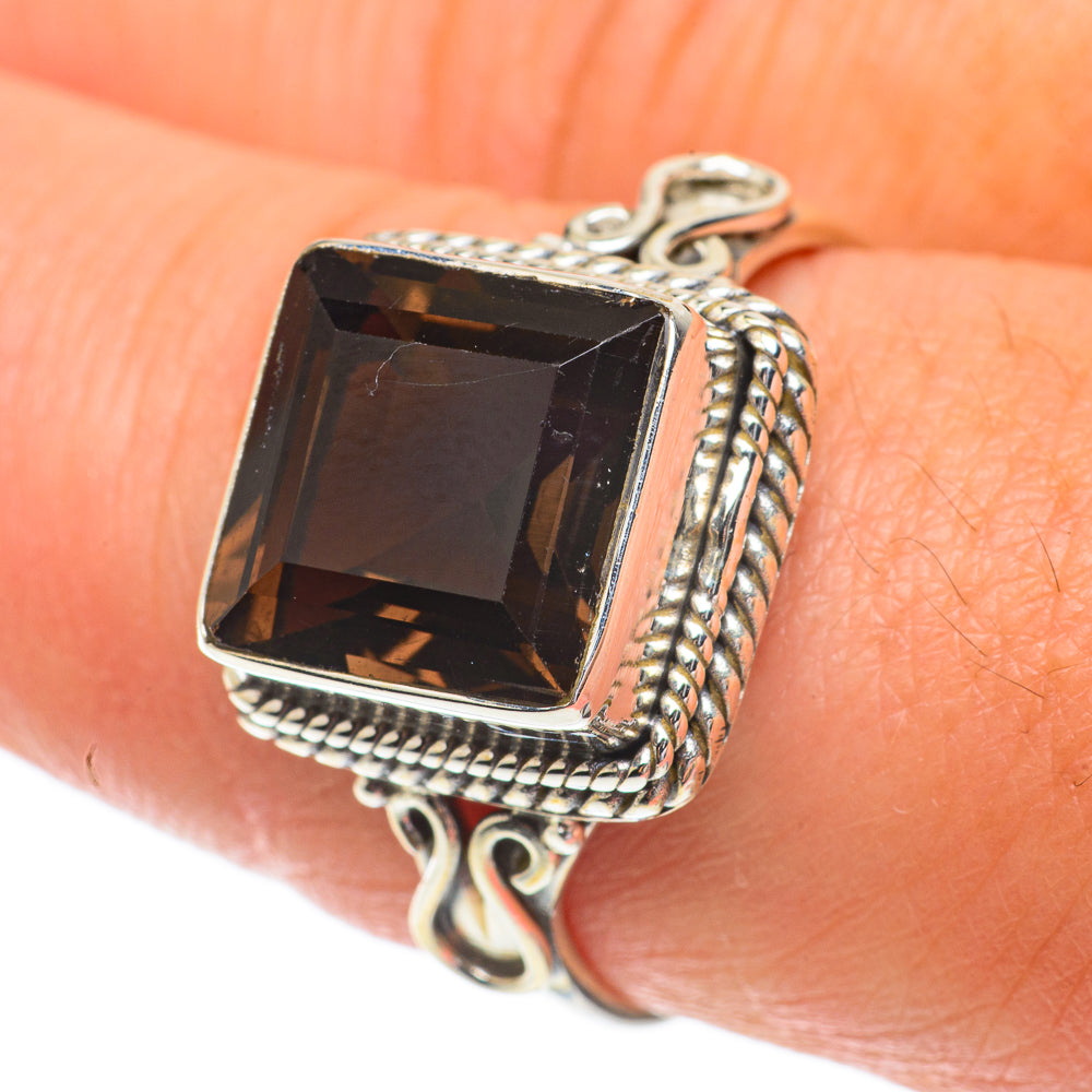 Smoky Quartz Rings handcrafted by Anasilvercos - RING64544