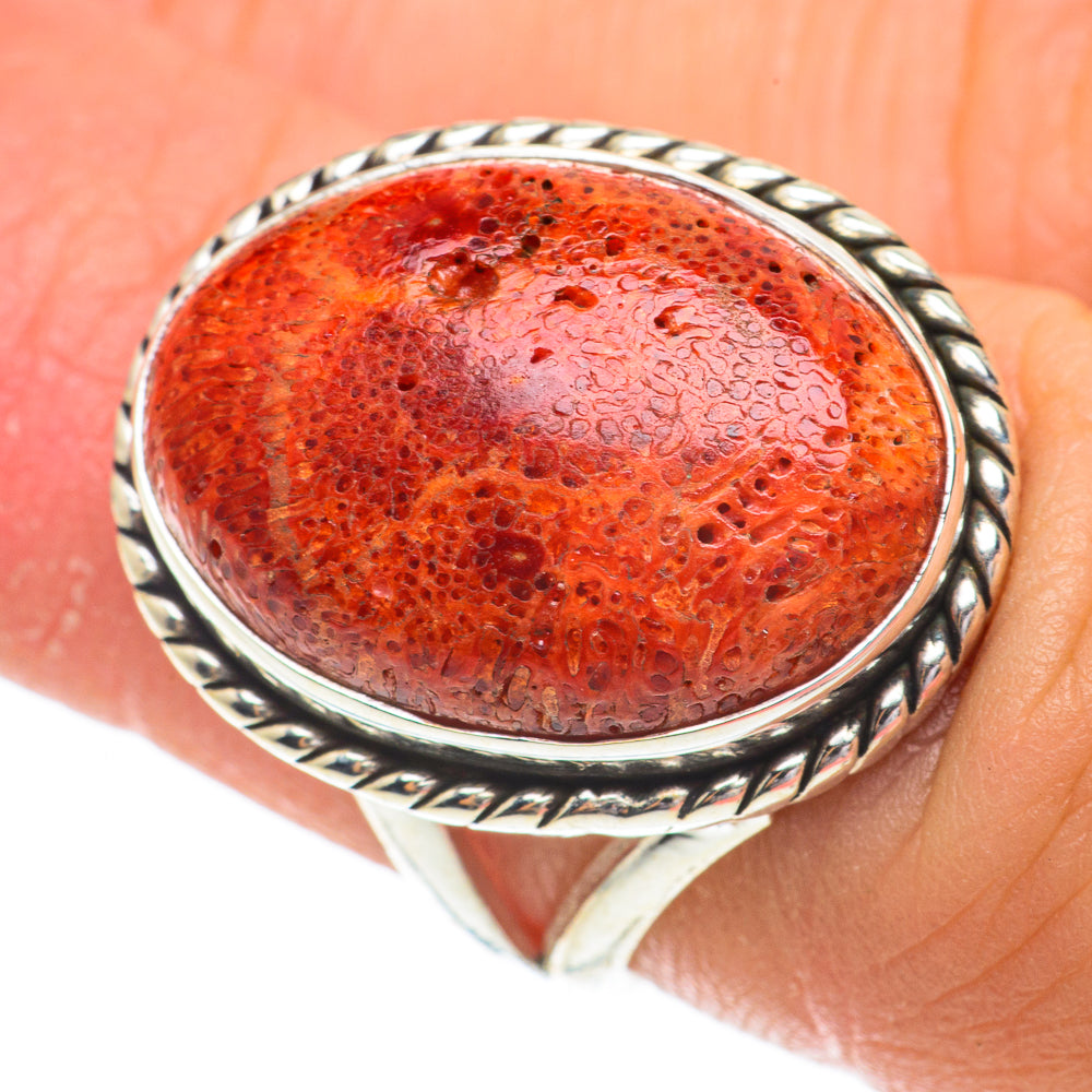 Sponge Coral Rings handcrafted by Anasilvercos - RING64561