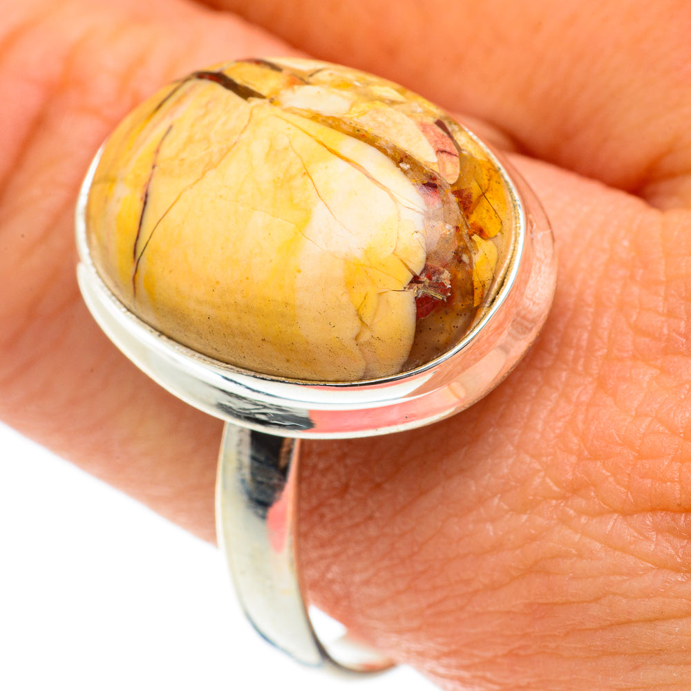 Brecciated Mookaite Rings handcrafted by Anasilvercos - RING64578
