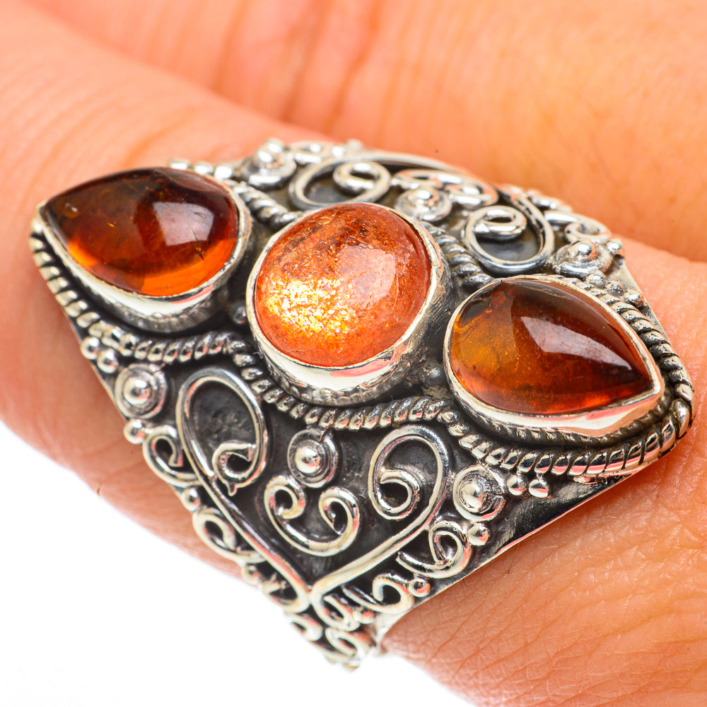 Sunstone Rings handcrafted by Anasilvercos - RING64579
