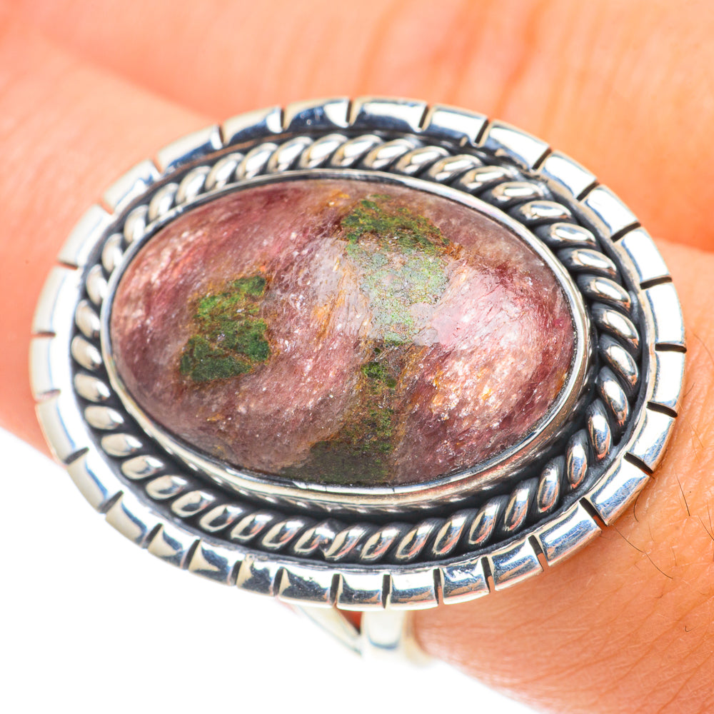 Ruby Fuchsite Rings handcrafted by Anasilvercos - RING64582