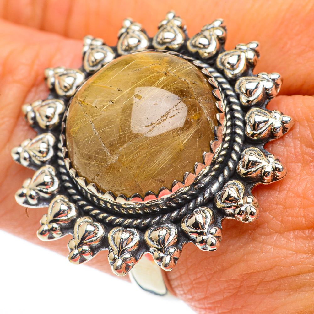 Rutilated Quartz Rings handcrafted by Anasilvercos - RING64586