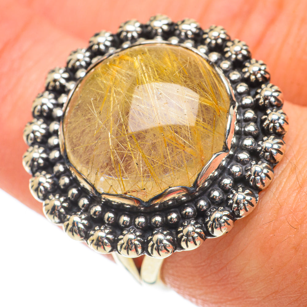 Rutilated Quartz Rings handcrafted by Anasilvercos - RING64587
