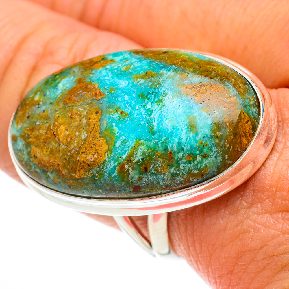 Chrysocolla Rings handcrafted by Anasilvercos - RING64597