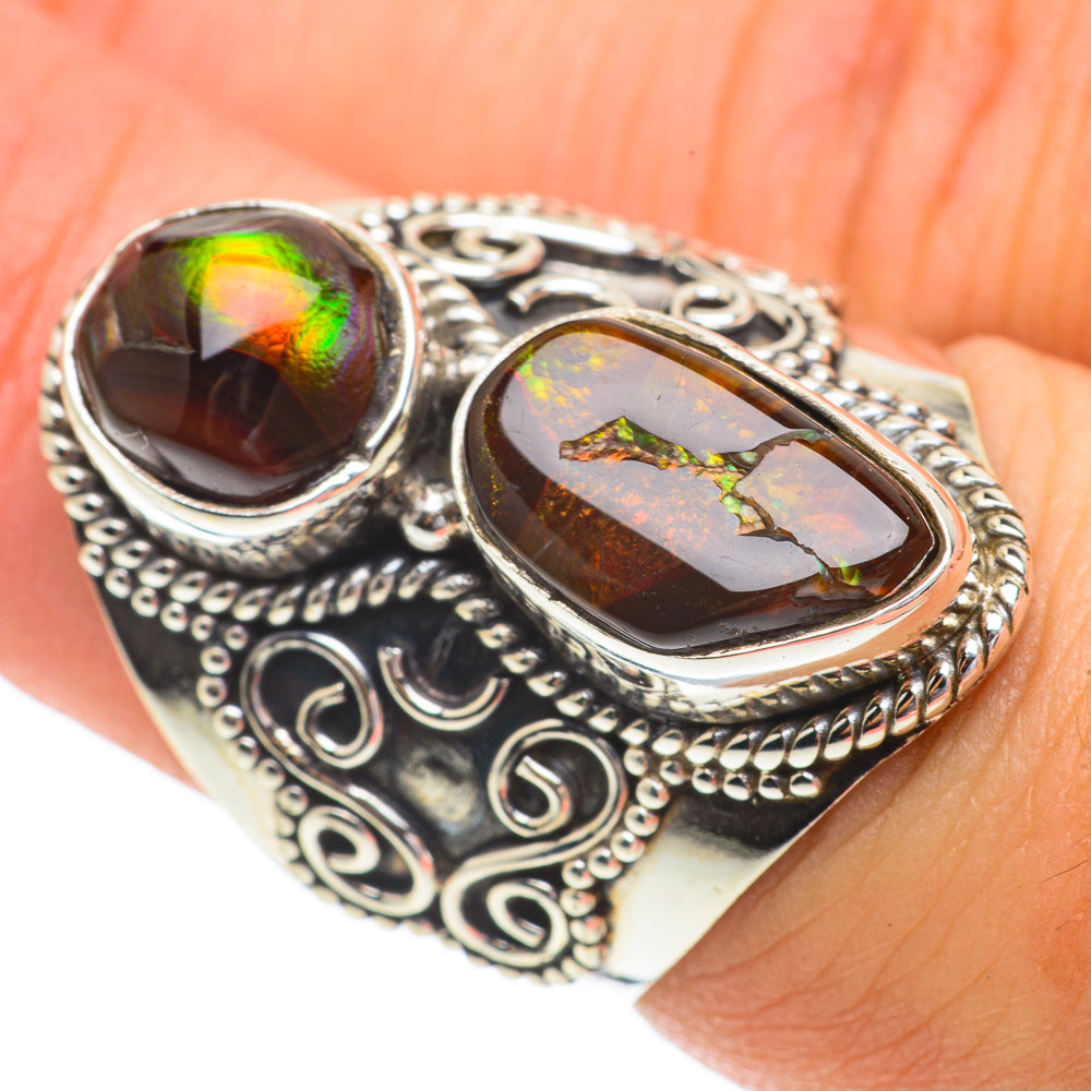 Mexican Fire Agate Rings handcrafted by Anasilvercos - RING64602