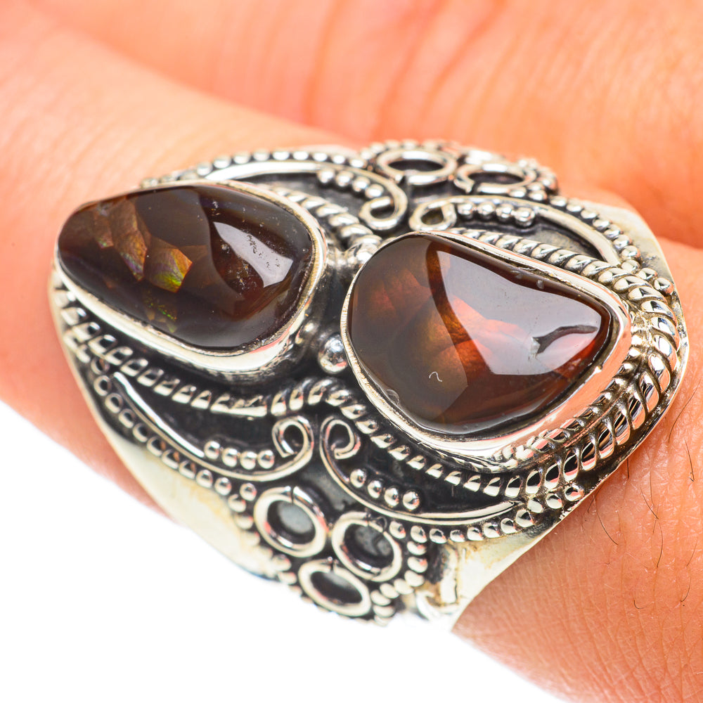 Mexican Fire Agate Rings handcrafted by Anasilvercos - RING64604