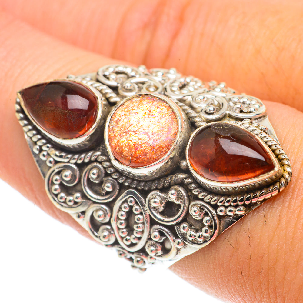 Sunstone Rings handcrafted by Anasilvercos - RING64605