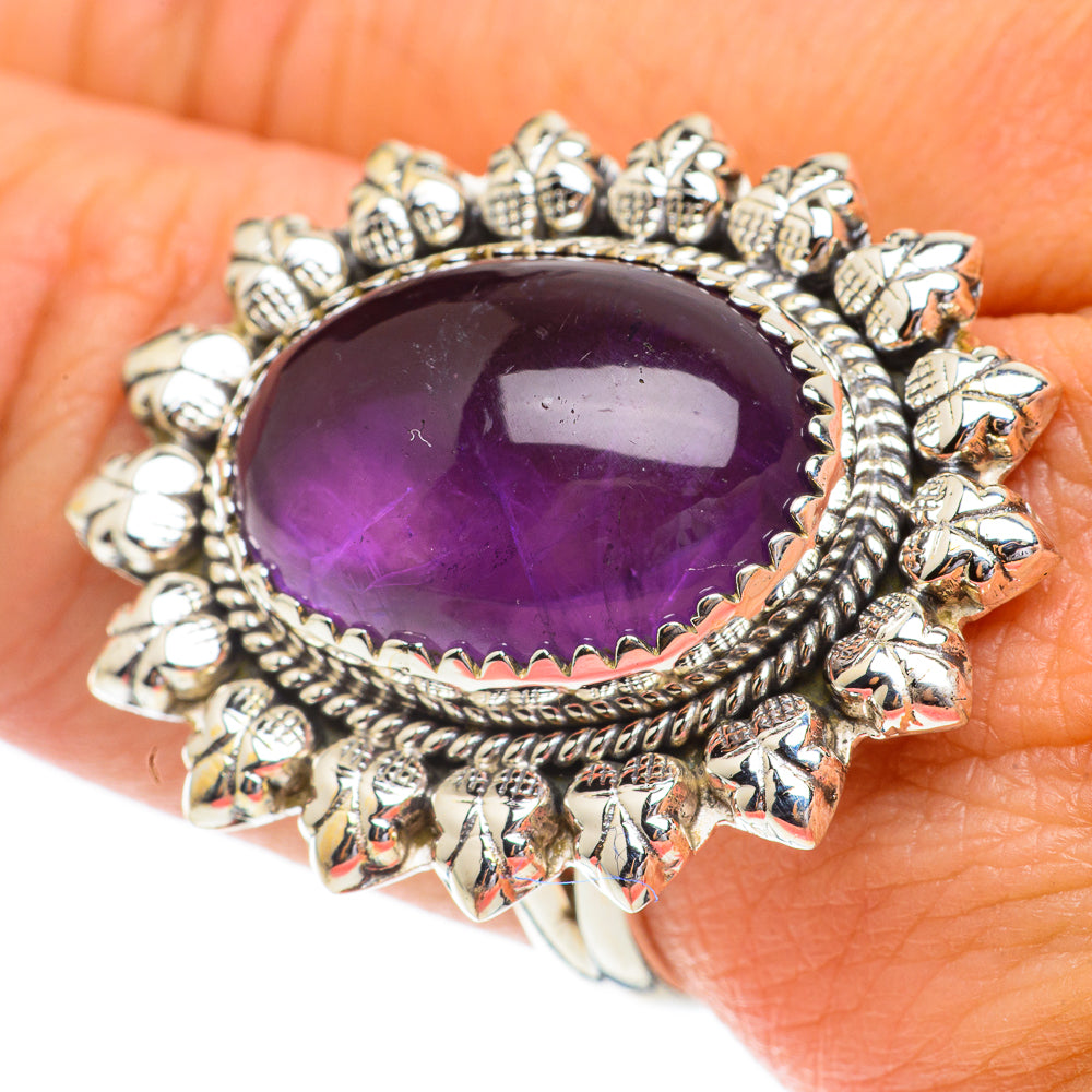 Amethyst Rings handcrafted by Anasilvercos - RING64609