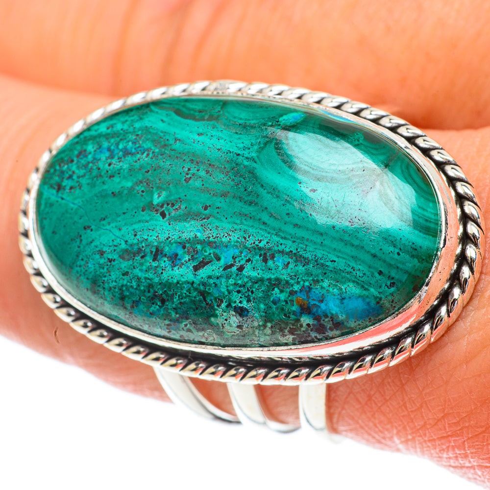 Chrysocolla Rings handcrafted by Anasilvercos - RING64625