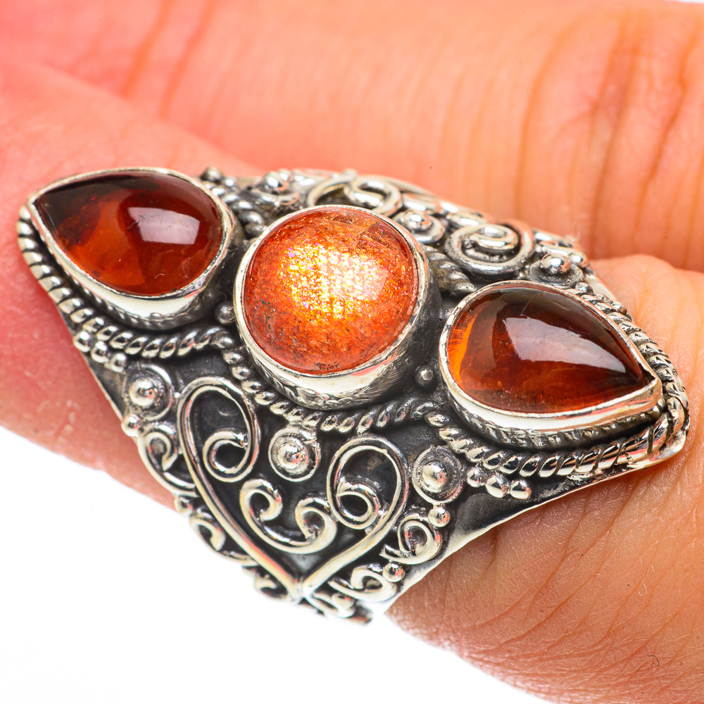 Sunstone Rings handcrafted by Anasilvercos - RING64631