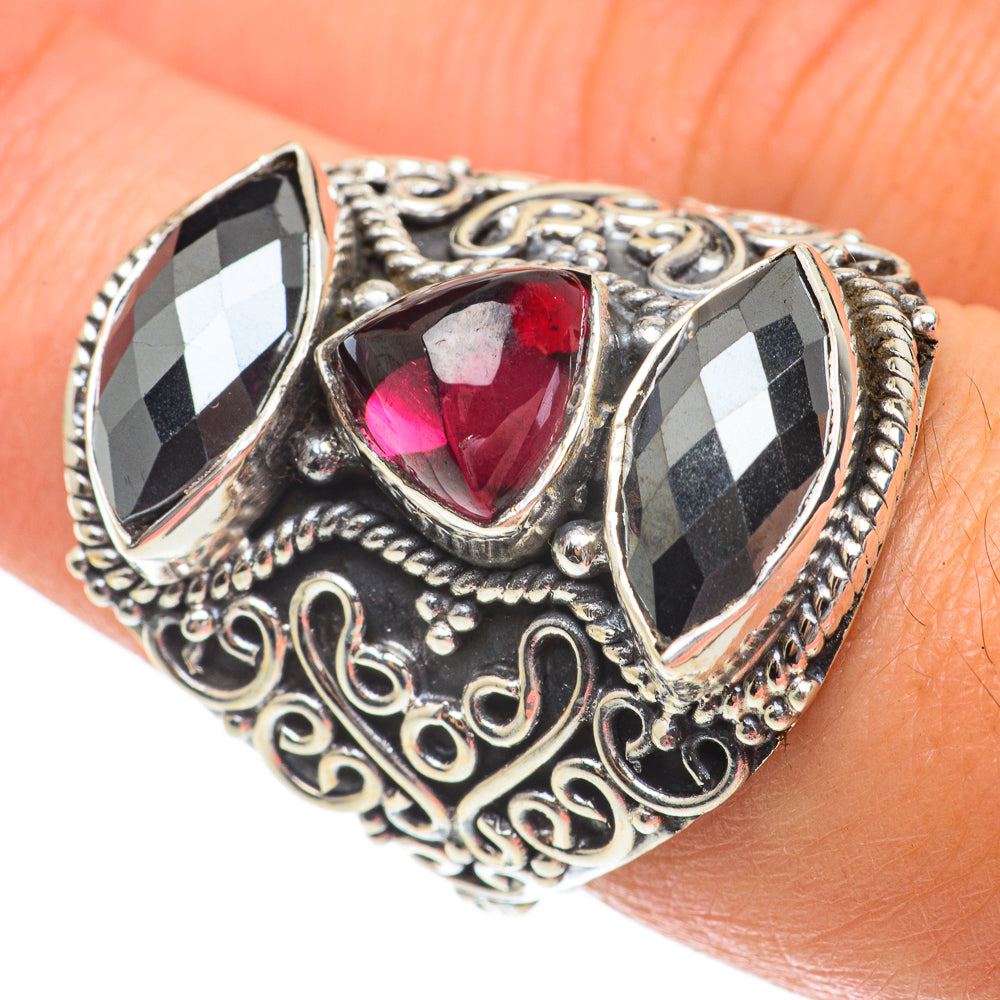 Garnet Rings handcrafted by Anasilvercos - RING64632