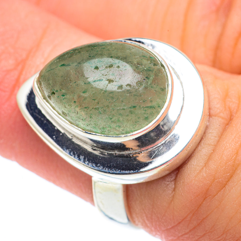 Green Aventurine Rings handcrafted by Anasilvercos - RING64640