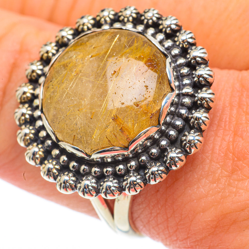 Rutilated Quartz Rings handcrafted by Anasilvercos - RING64653