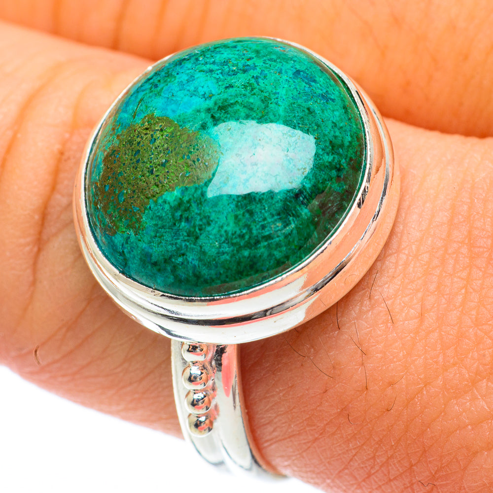 Chrysocolla Rings handcrafted by Anasilvercos - RING64672
