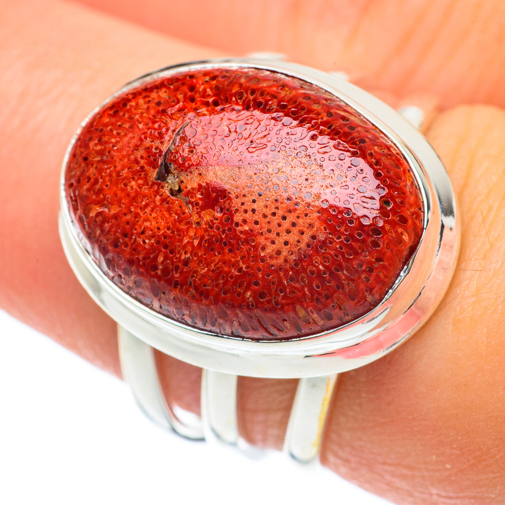 Sponge Coral Rings handcrafted by Anasilvercos - RING64676