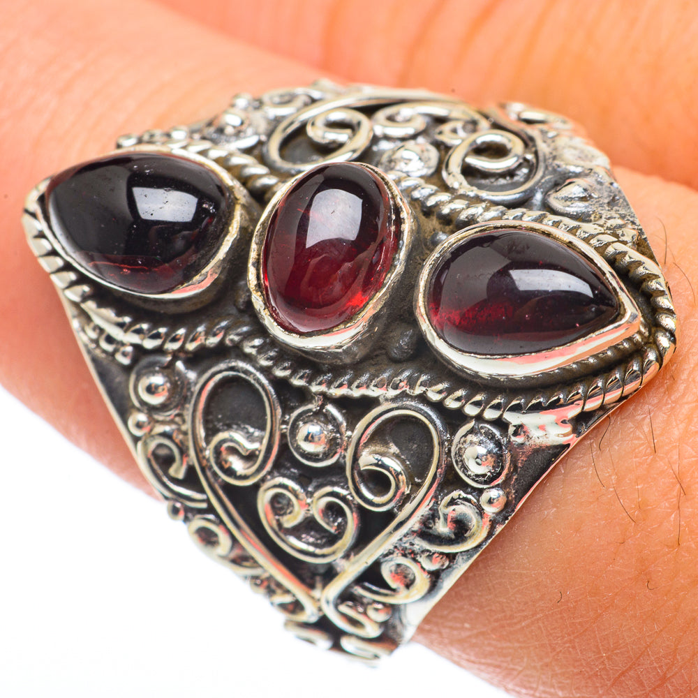 Garnet Rings handcrafted by Anasilvercos - RING64681