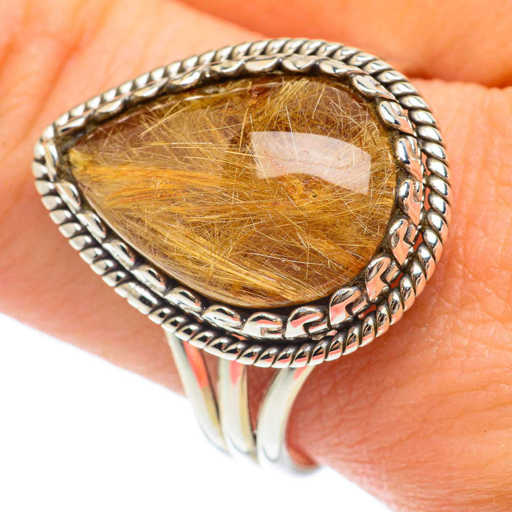 Rutilated Quartz Rings handcrafted by Anasilvercos - RING64683