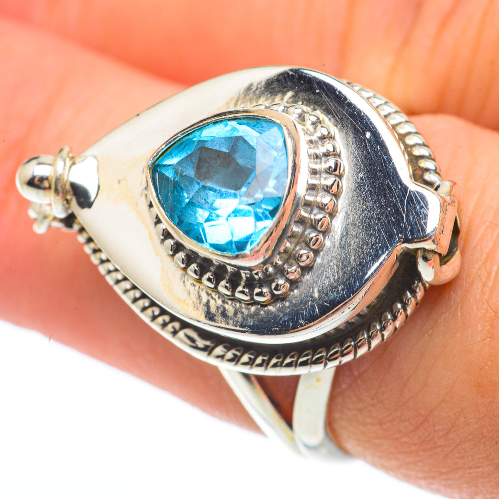 Blue Topaz Rings handcrafted by Anasilvercos - RING64698