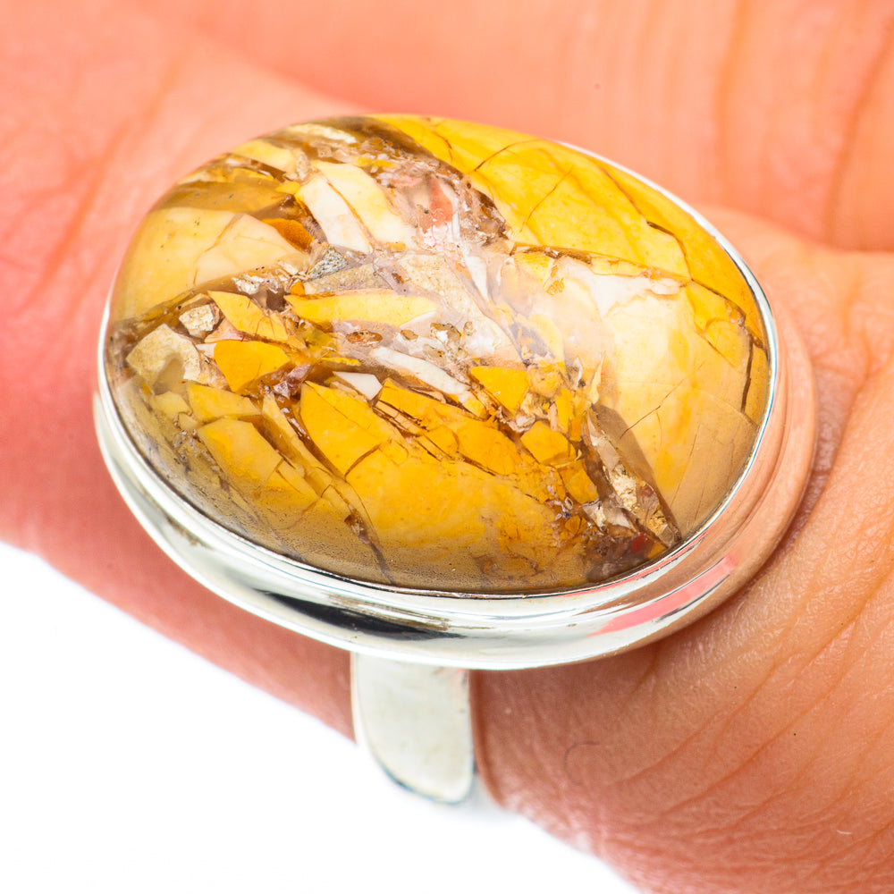 Brecciated Mookaite Rings handcrafted by Anasilvercos - RING64708