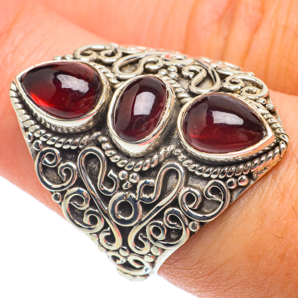 Garnet Rings handcrafted by Anasilvercos - RING64712