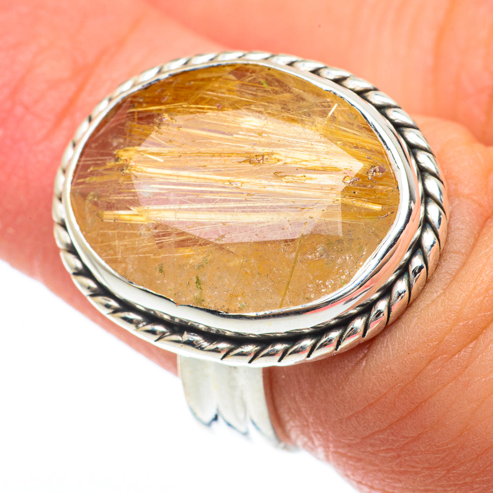 Rutilated Quartz Rings handcrafted by Anasilvercos - RING64744