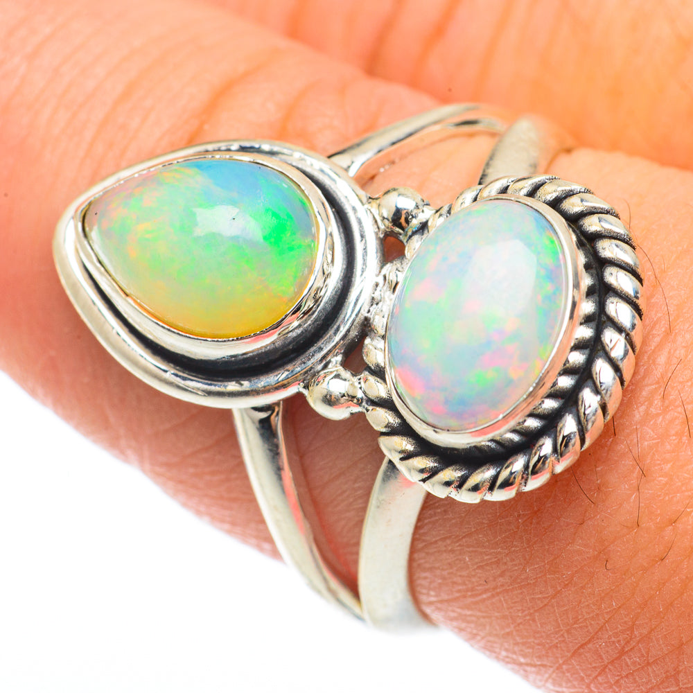 Ethiopian Opal Rings handcrafted by Anasilvercos - RING64751