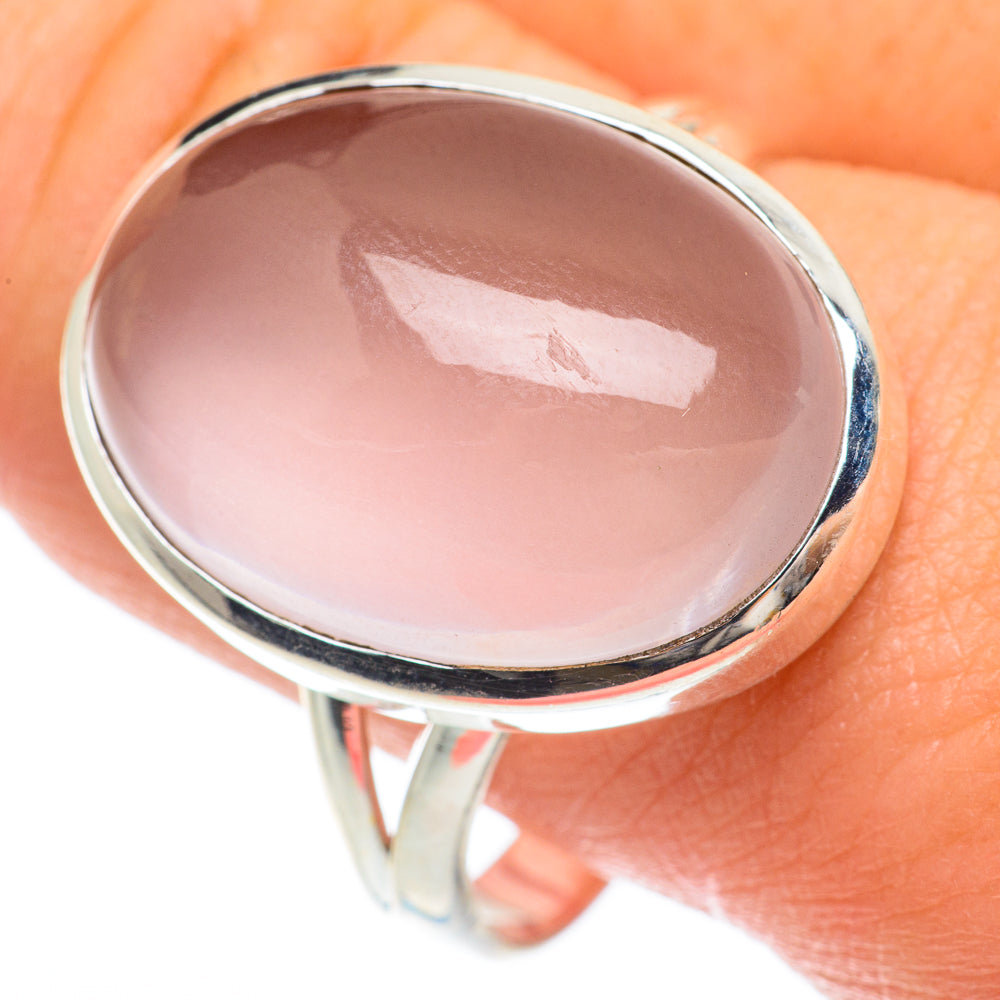 Rose Quartz Rings handcrafted by Anasilvercos - RING64771