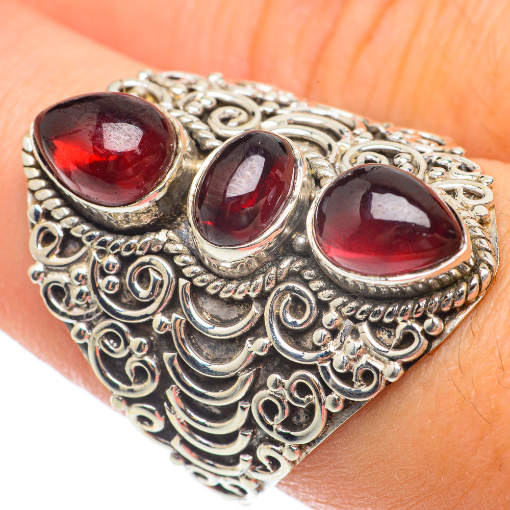 Garnet Rings handcrafted by Anasilvercos - RING64773