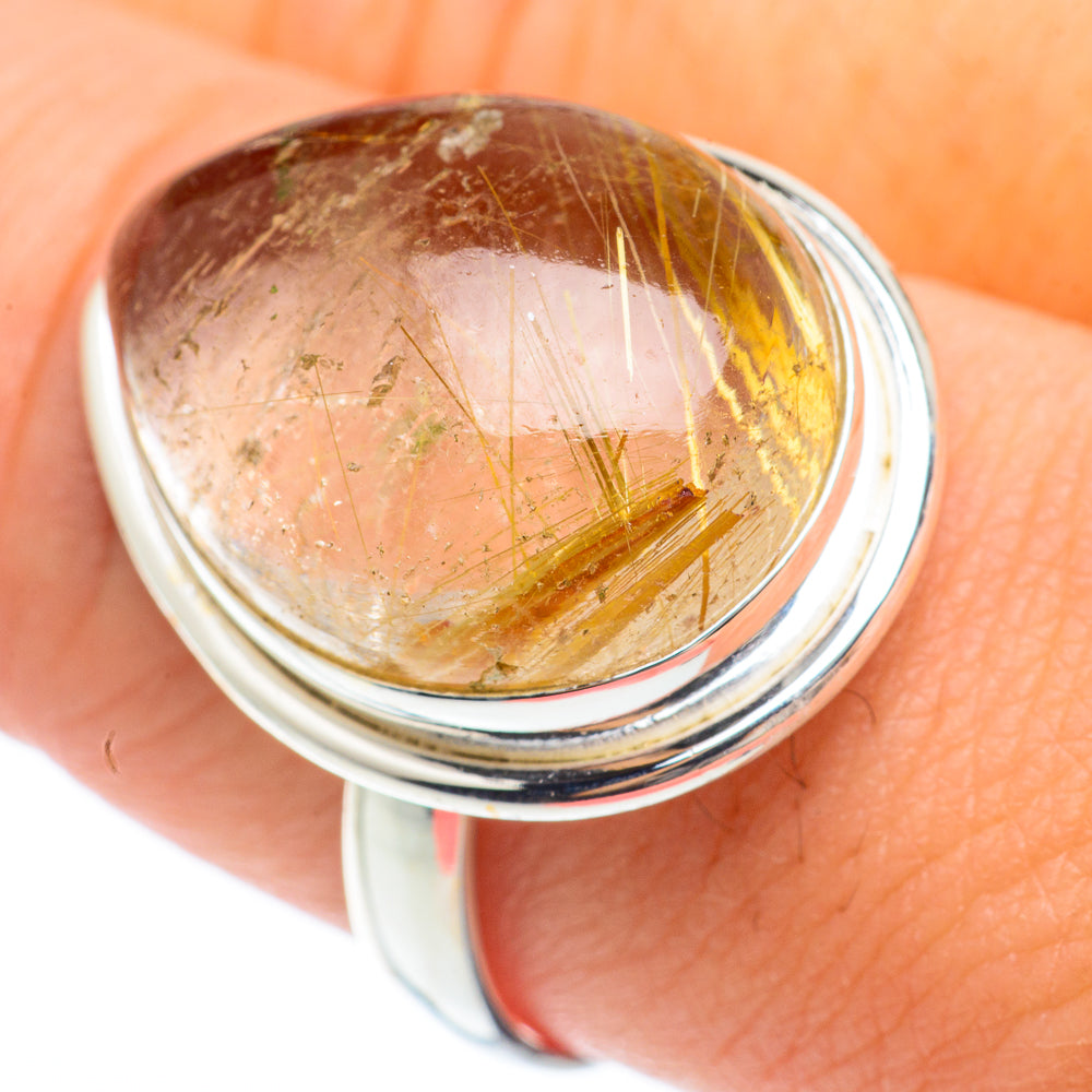 Rutilated Quartz Rings handcrafted by Anasilvercos - RING64774