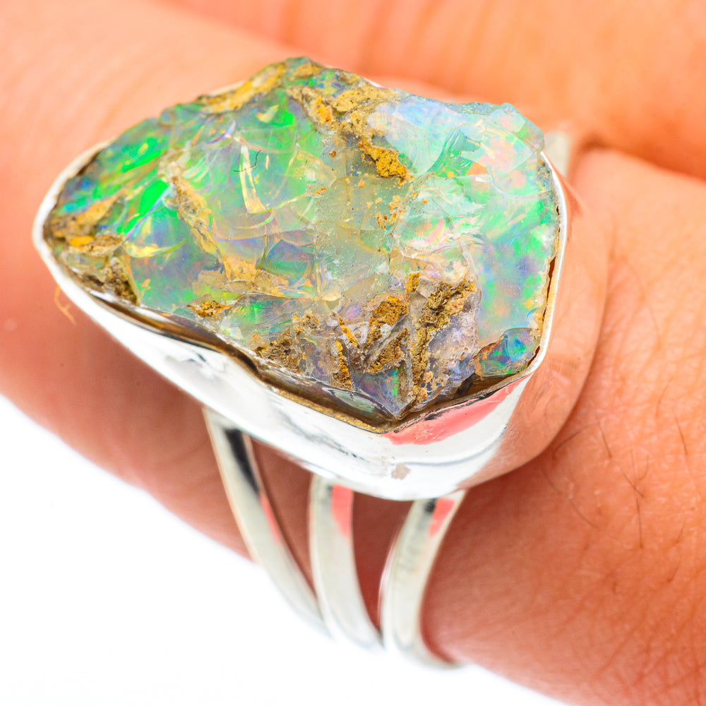Ethiopian Opal Rings handcrafted by Anasilvercos - RING64780