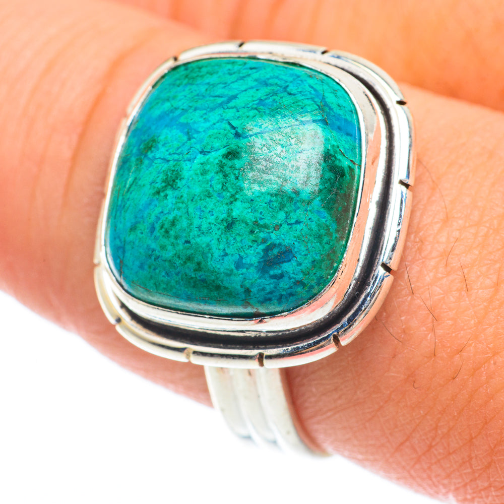 Chrysocolla Rings handcrafted by Anasilvercos - RING64790
