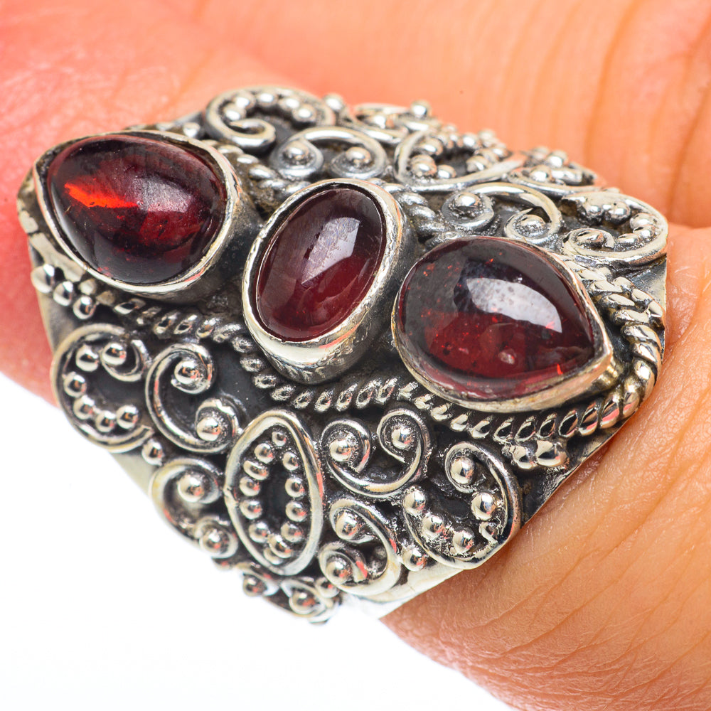 Garnet Rings handcrafted by Anasilvercos - RING64797