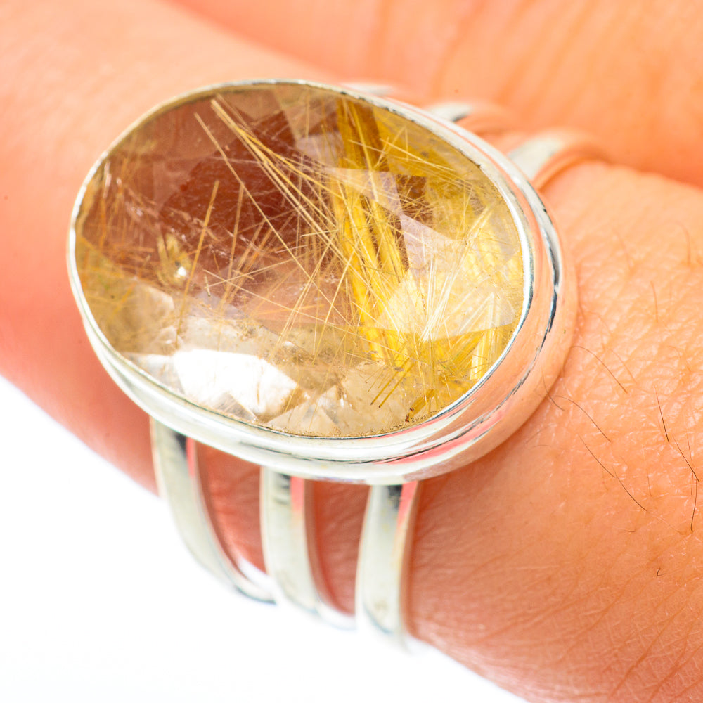 Rutilated Quartz Rings handcrafted by Anasilvercos - RING64800