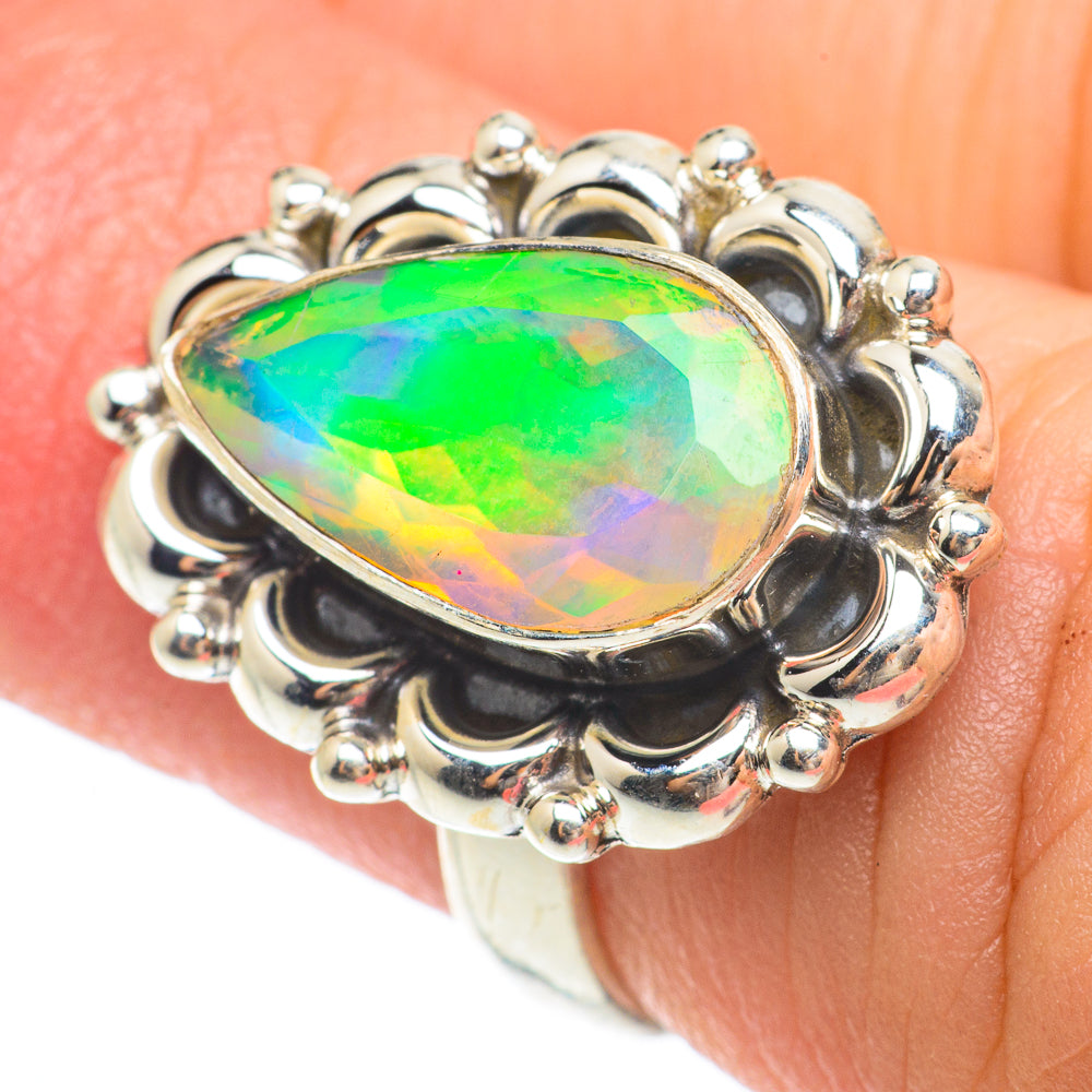 Ethiopian Opal Rings handcrafted by Anasilvercos - RING64803