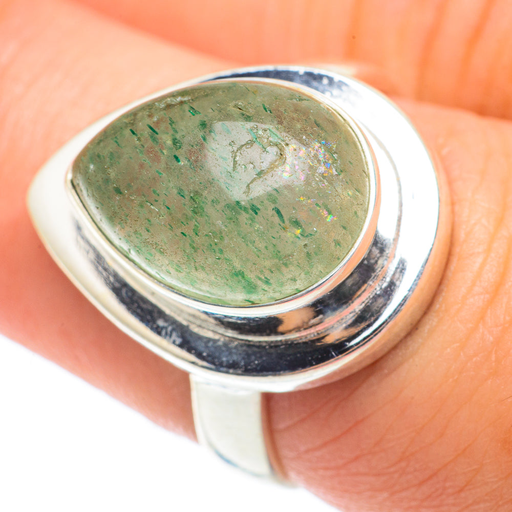 Green Aventurine Rings handcrafted by Anasilvercos - RING64829