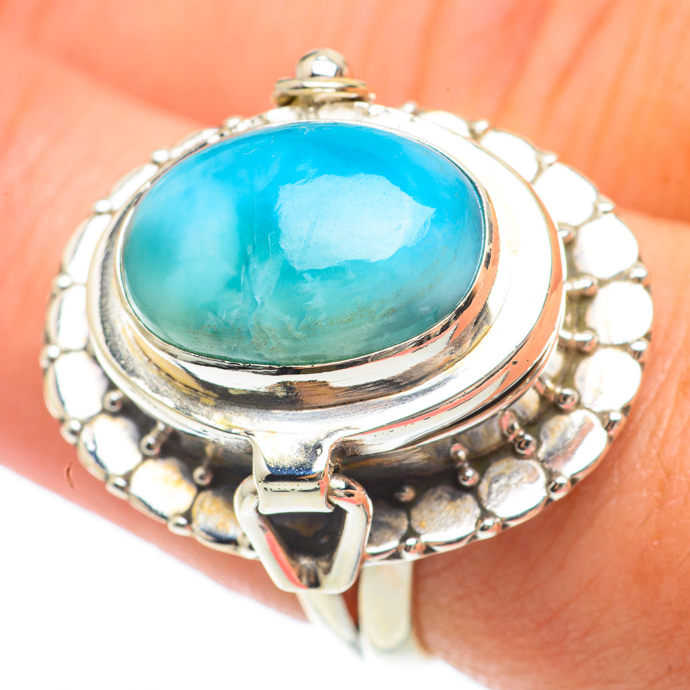 Larimar Rings handcrafted by Anasilvercos - RING64862