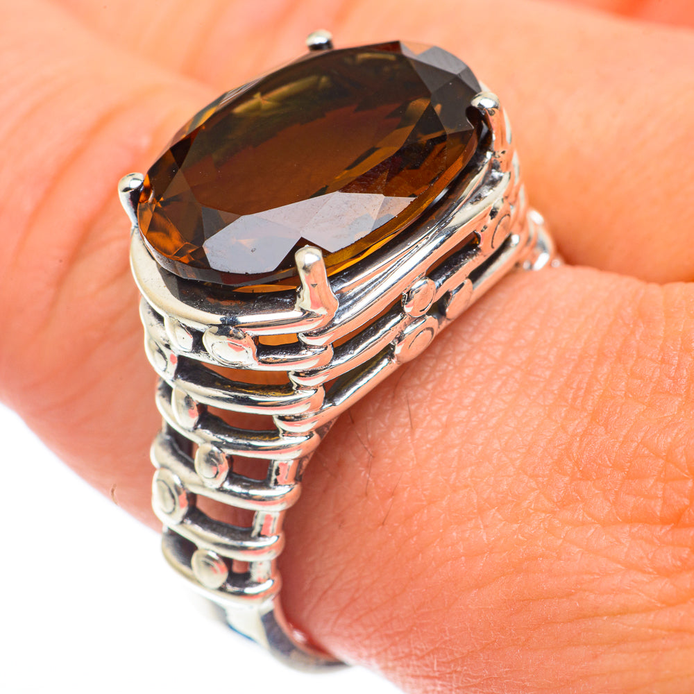 Olive Quartz Rings handcrafted by Anasilvercos - RING64867