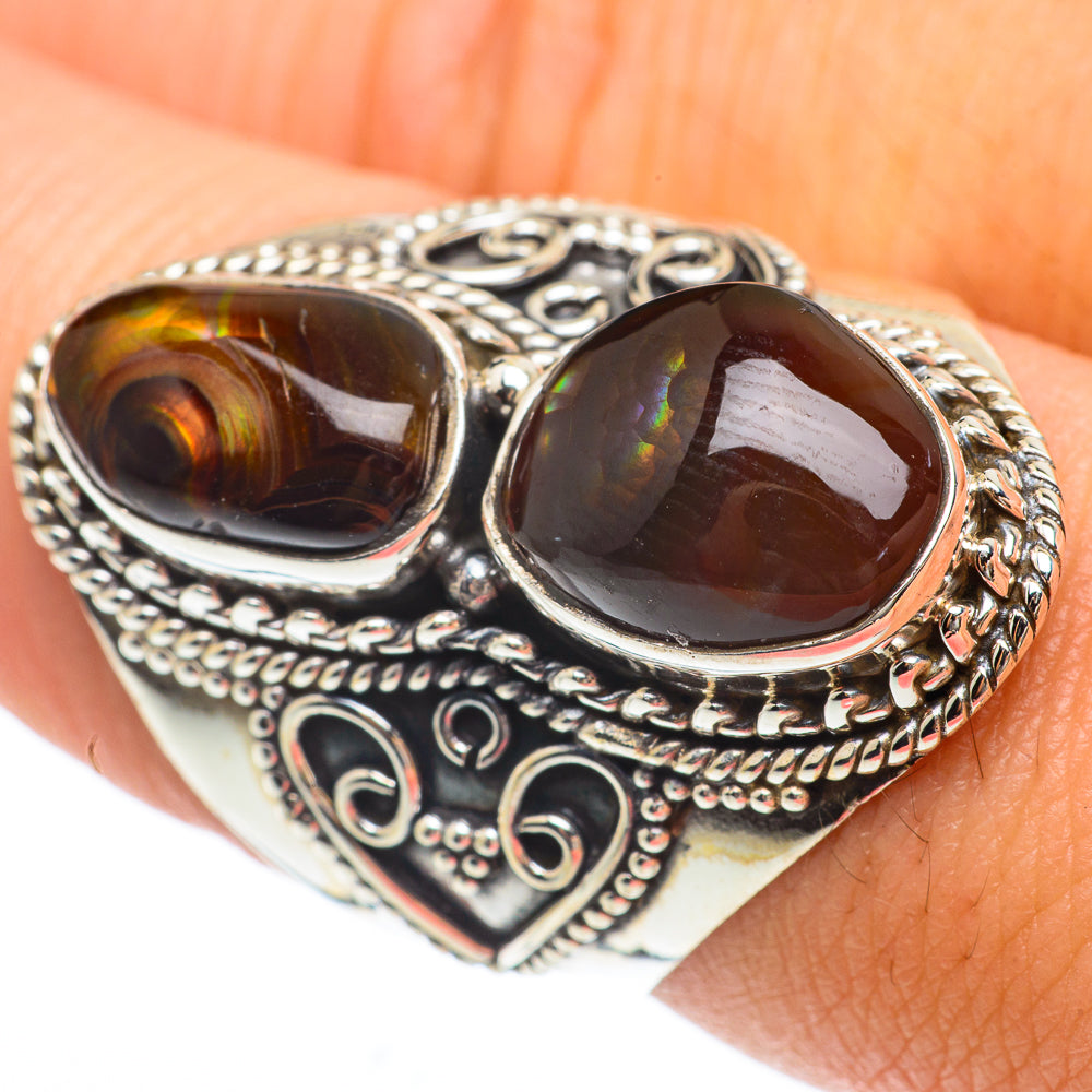 Mexican Fire Agate Rings handcrafted by Anasilvercos - RING64868