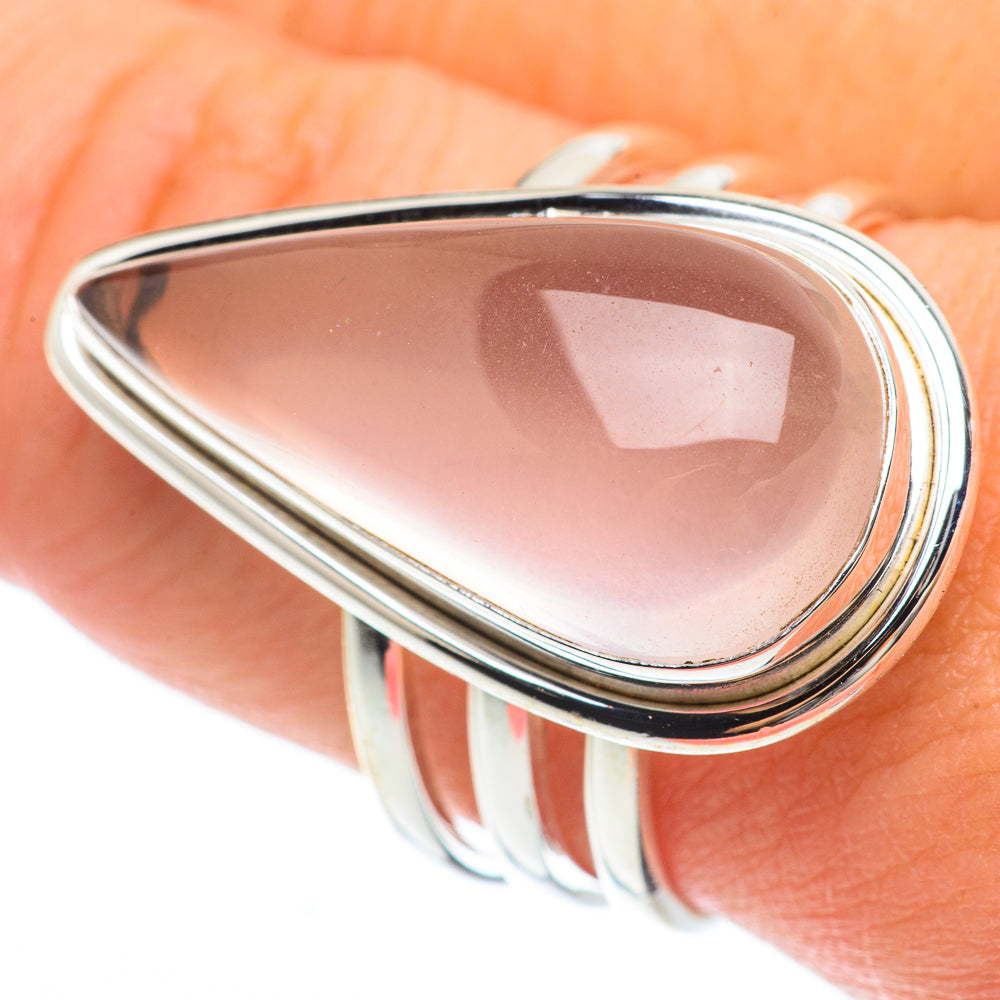 Rose Quartz Rings handcrafted by Anasilvercos - RING64871