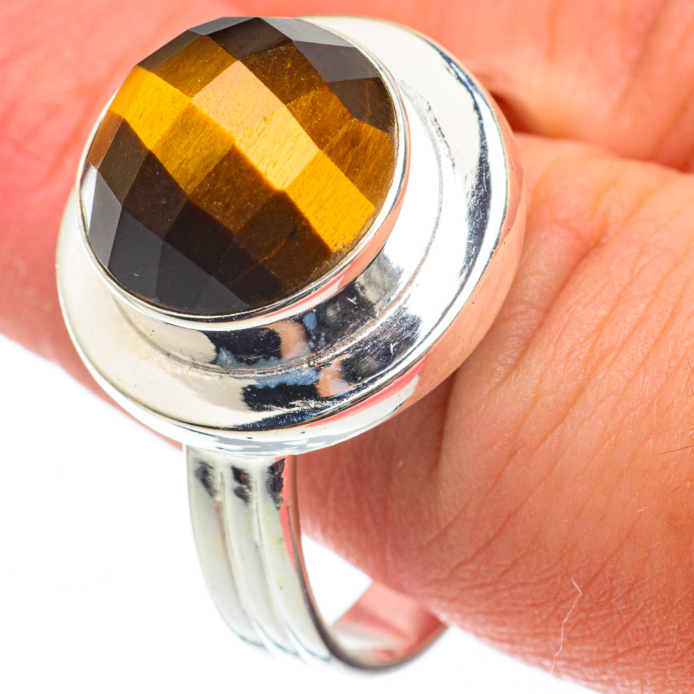 Tiger Eye Rings handcrafted by Anasilvercos - RING64889
