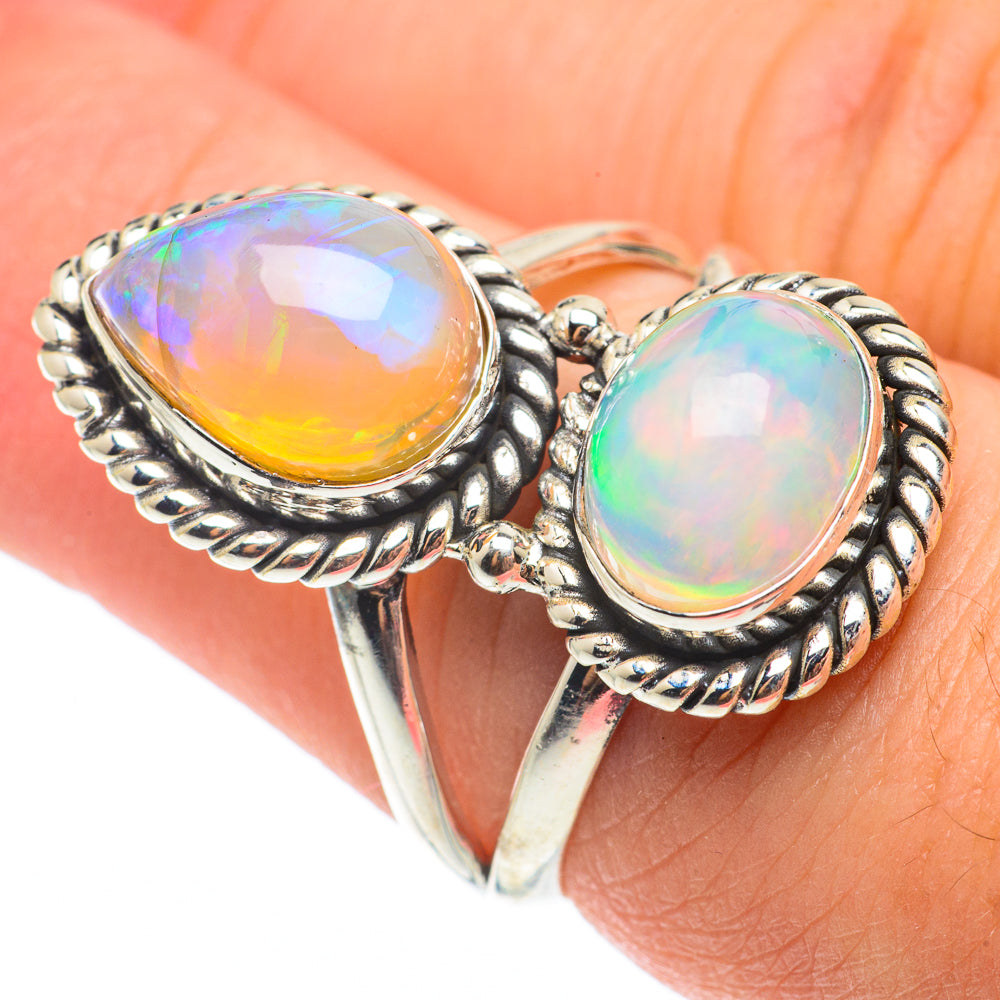 Ethiopian Opal Rings handcrafted by Anasilvercos - RING64907