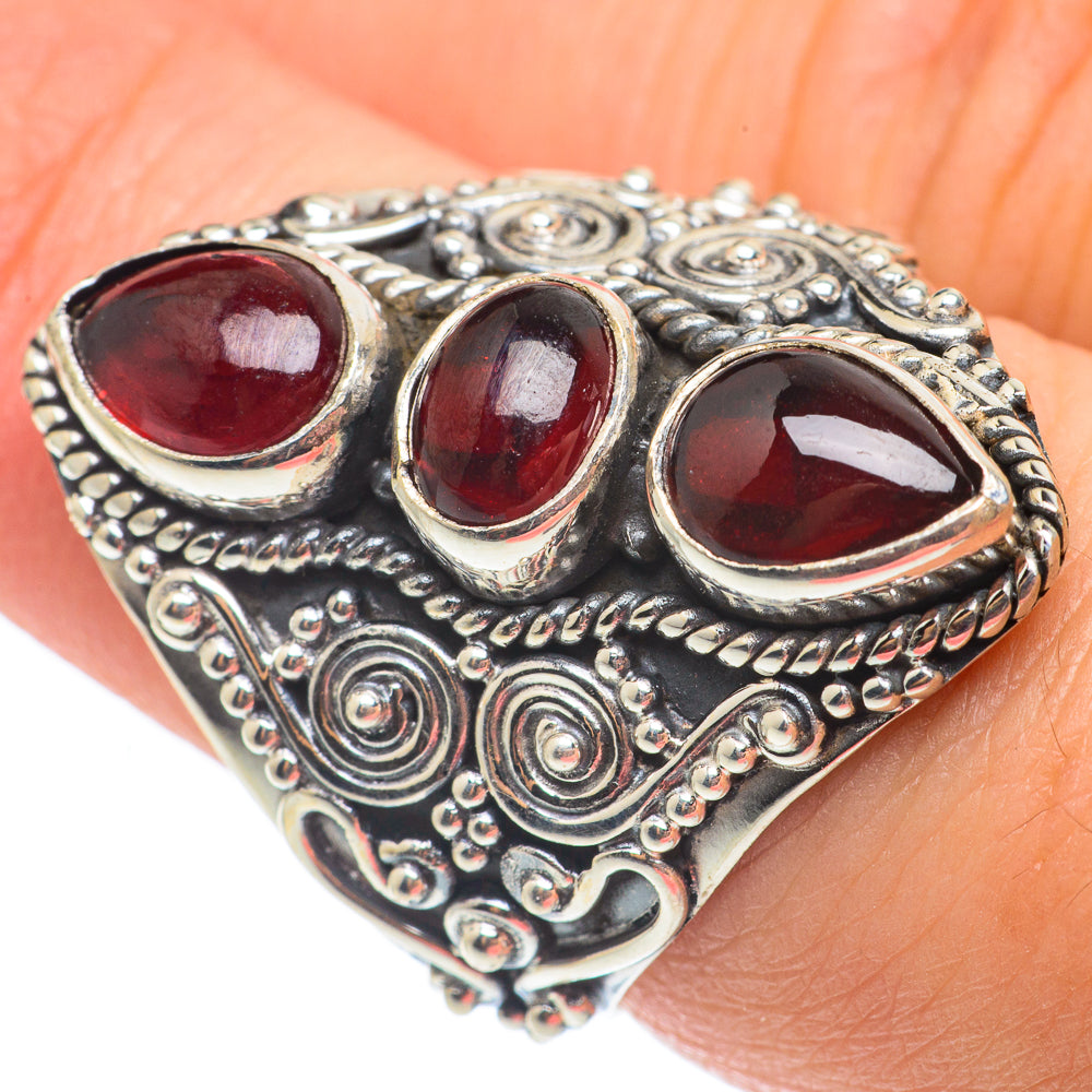 Garnet Rings handcrafted by Anasilvercos - RING64948