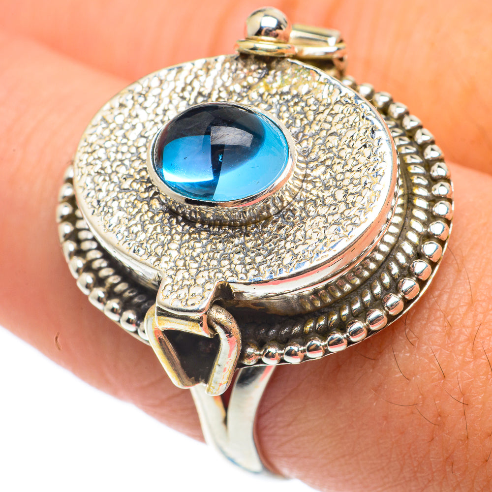 Blue Fluorite Rings handcrafted by Anasilvercos - RING64959
