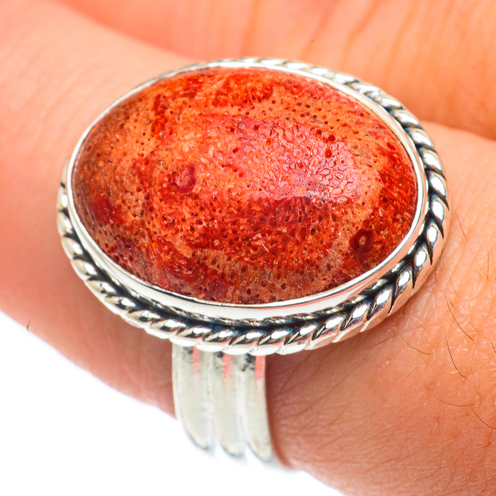 Sponge Coral Rings handcrafted by Anasilvercos - RING64967