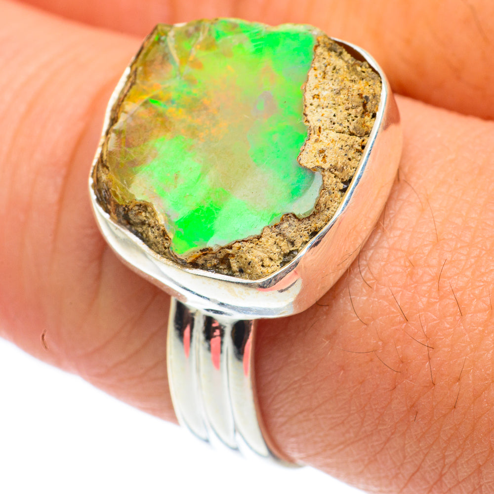 Ethiopian Opal Rings handcrafted by Anasilvercos - RING64977