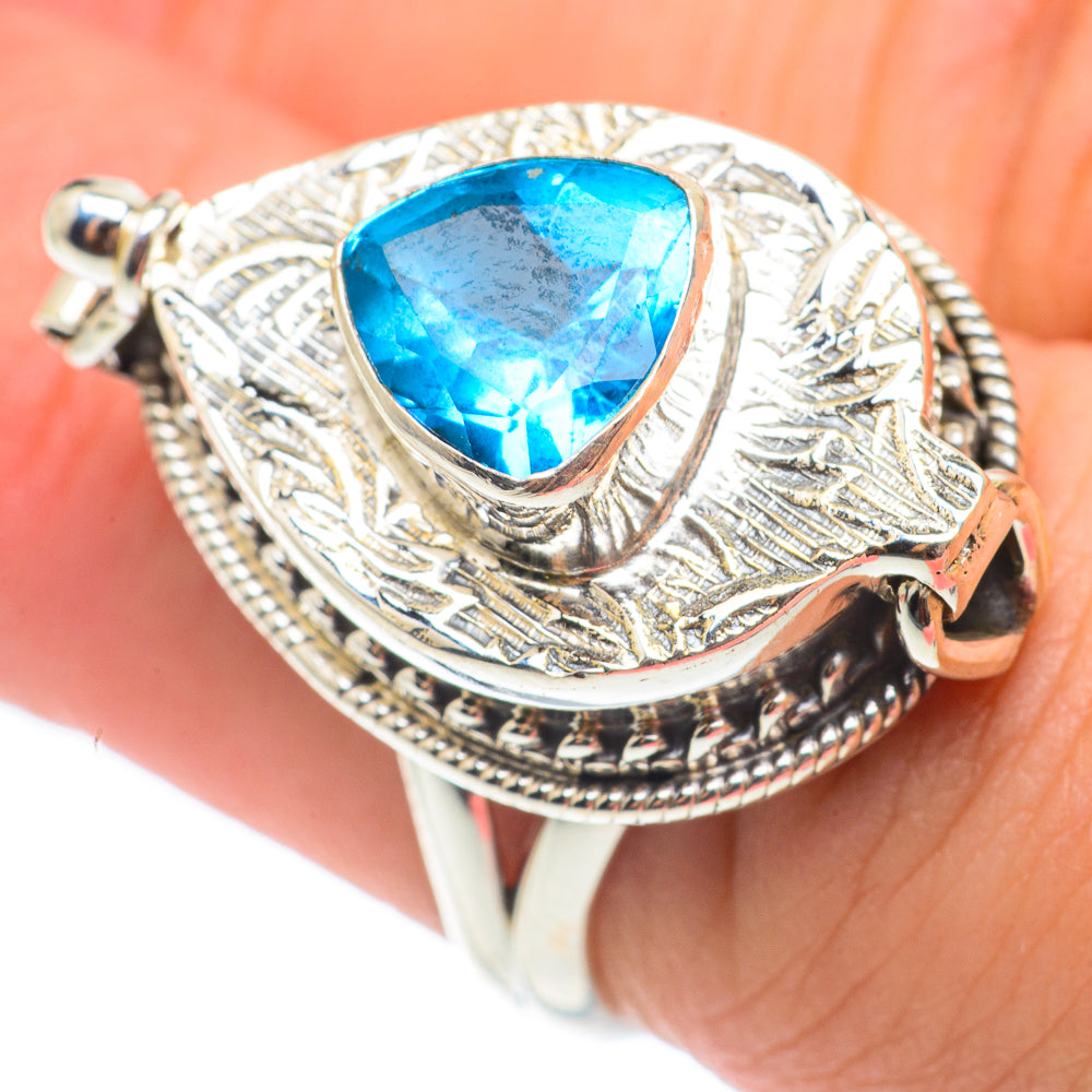 Blue Topaz Rings handcrafted by Anasilvercos - RING65004